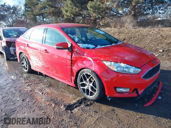2015 Ford Focus SE with VIN 1FADP3F24FL367357, listed as a IAAI auction lot 41638693 with 107,379 mi miles. Bid and sale history available at carsss.com. Image 1.