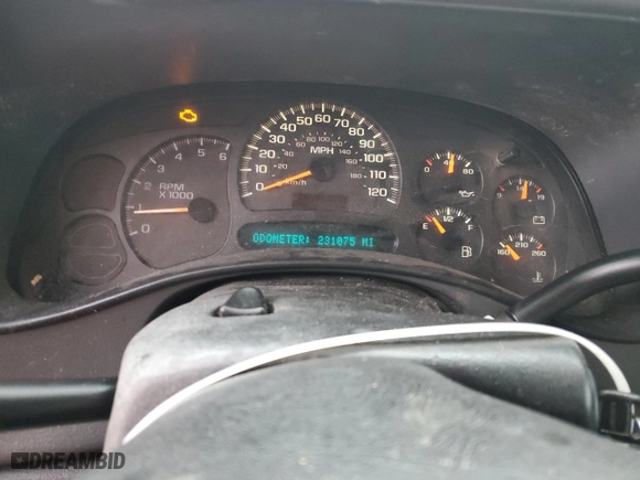 2004 Chevrolet Silverado 1500 LS with VIN 2GCEK19V441100438, listed as a Copart auction lot 45214535 with 231,075 mi miles and Salvage Title. Bid and sale history available at carsss.com. Image 9.