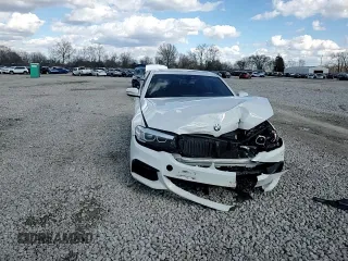 2019 BMW 5 Series 530i xDrive with VIN WBAJA7C50KG911549, listed as a Copart auction lot 50158135 with 91,390 mi miles and Salvage title. Bid and sale history available at DreamBid. Image 10.