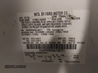 2010 Ford Taurus Limited with VIN 1FAHP2FW4AG148771, listed as a IAAI auction lot 42483726 with 185,156 mi miles and . Bid and sale history available at DreamBid. Image 9.