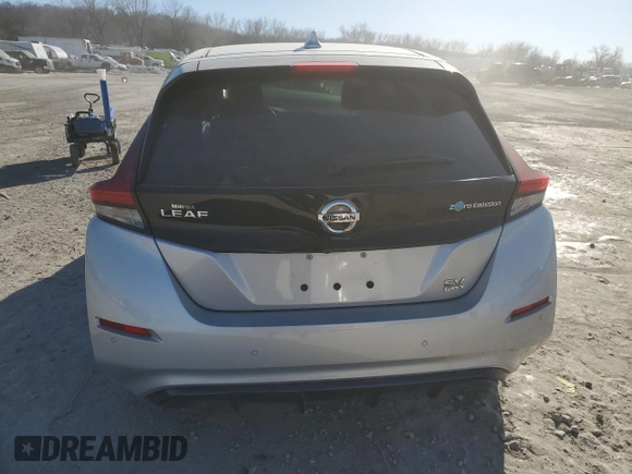 2021 Nissan LEAF SV Plus with VIN 1N4BZ1CV9MC553672, listed as a Copart auction lot 88032865 with 43,417 mi miles and Salvage title. Bid and sale history available at DreamBid. Image 6.