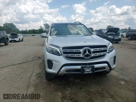 2018 Mercedes-Benz GLS 450 with VIN 4JGDF6EE2JB038550, listed as a Copart auction lot 61177375 with 74,624 mi miles and Salvage title. Bid and sale history available at DreamBid. Image 14.