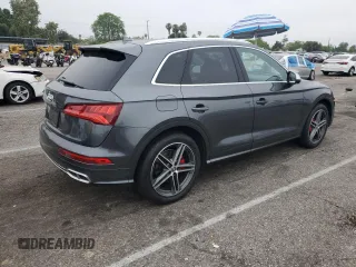 2018 Audi SQ5 Premium Plus with VIN WA1A4AFYXJ2025600, listed as a Copart auction lot 59734915 with 70,628 mi miles and Salvage title. Bid and sale history available at DreamBid. Image 3.