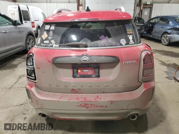 2022 MINI Countryman Cooper S with VIN WMZ83BR09N3P02526, listed as a Copart auction lot 84114224 with Not provided miles and Salvage title. Bid and sale history available at DreamBid. Image 6.