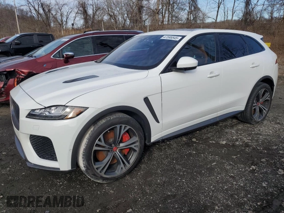 2020 Jaguar F-Pace SVR with VIN SADCZ2EE9LA627415, listed as a Copart auction lot 47596845 with Not Provided miles and Non Repairable. Bid and sale history available at DreamBid. Image 1.