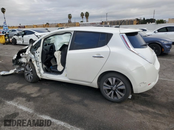 2015 Nissan LEAF SL z VIN 1N4AZ0CP0FC321455, wystawiony jako Copart lot #44955645 z przebiegiem Nie podano mil oraz Szkoda całkowita • Salvage title. Historia ofert i sprzedaży dostępna na DreamBid. Obrazek 2.