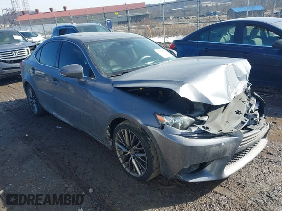 2015 Lexus IS 250 with VIN JTHCF1D23F5021657, listed as a IAAI auction lot 41452874 with 65,613 mi miles and . Bid and sale history available at DreamBid. Image 1.
