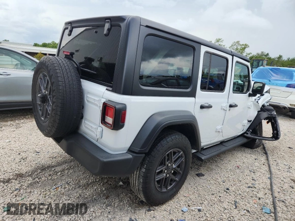 2024 Jeep Wrangler Sport S z VIN 1C4PJXDN1RW273839, wystawiony jako Copart lot #63295995 z przebiegiem Nie podano mil oraz Nie do naprawy • Non repairable. Historia ofert i sprzedaży dostępna na DreamBid. Obrazek 3.