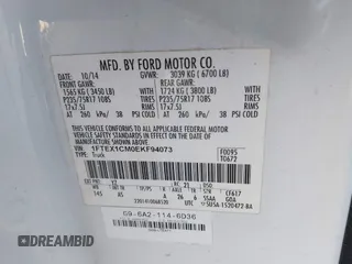 2014 Ford F-150 XL with VIN 1FTEX1CM0EKF94073, listed as a IAAI auction lot 41687225 with 276,152 mi miles. Bid and sale history available at carsss.com. Image 9.