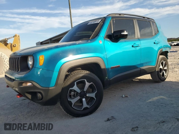 2022 Jeep Renegade Trailhawk with VIN ZACNJDC11NPN50059, listed as a Copart auction lot 43249915 with 32,494 mi miles and Salvage Title. Bid and sale history available at DreamBid. Image 1.