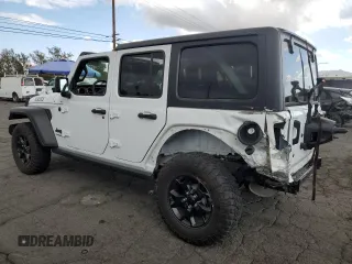 2022 Jeep Wrangler Unlimited Willys with VIN 1C4HJXDN3NW263019, listed as a Copart auction lot 80933014 with 16,231 mi miles and Salvage Title. Bid and sale history available at DreamBid. Image 2.