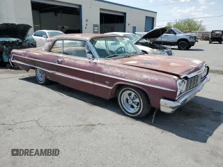 1964 Chevrolet Impala с VIN 41847J307776, выставлен на аукционе Copart как лот 63315644 с пробегом 482 454 миль миль и Списание • Salvage title. История ставок и продаж доступна на DreamBid. Изображение 4.
