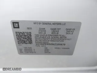 2021 Cadillac XT6 Premium Luxury with VIN 1GYKPFRS0MZ100879, listed as a IAAI auction lot 41083030 with 56,502 mi miles. Bid and sale history available at carsss.com. Image 9.