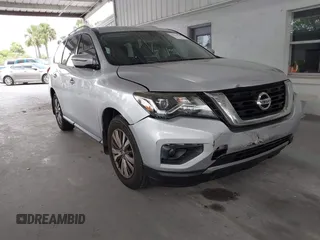 2018 Nissan Pathfinder SL with VIN 5N1DR2MN7JC679155, listed as a IAAI auction lot 42546774 with 105,614 mi miles and . Bid and sale history available at DreamBid. Image 1.