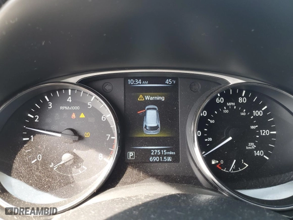 2016 Nissan Rogue SV with VIN KNMAT2MV9GP723361, listed as a Copart auction lot 50865835 with 27,515 mi miles and Salvage Title. Bid and sale history available at carsss.com. Image 9.