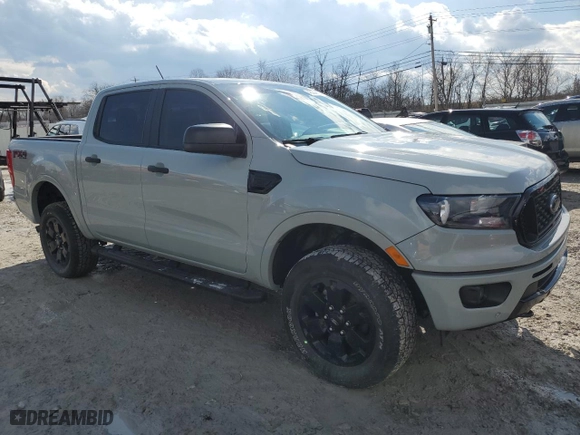 2023 Ford Ranger XL with VIN 1FTER4FH7PLE00968, listed as a Copart auction lot 46299805 with 25,262 mi miles and Salvage Title. Bid and sale history available at carsss.com. Image 4.