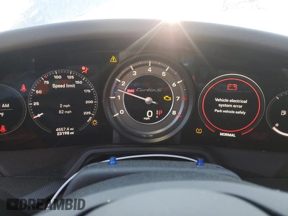 2021 Porsche 911 Turbo S with VIN WP0CD2A95MS263671, listed as a Copart auction lot 49399805 with 0 mi miles and Salvage Title. Bid and sale history available at carsss.com. Image 9.