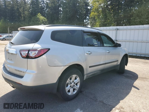 2014 Chevrolet Traverse LS z VIN 1GNKVFKD2EJ202683, wystawiony jako Copart lot #54389105 z przebiegiem 135 587 mil mil oraz Szkoda całkowita • Salvage title. Historia ofert i sprzedaży dostępna na DreamBid. Obrazek 3.