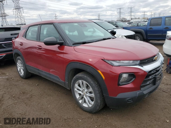2021 Chevrolet TrailBlazer LS with VIN KL79MNSL5MB053560, listed as a Copart auction lot 51817485 with 72,101 mi miles and Salvage Title. Bid and sale history available at carsss.com. Image 4.