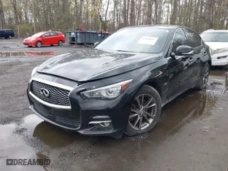 2017 Infiniti Q50 3.0t Premium with VIN JN1EV7AR5HM838044, listed as a IAAI auction lot 42030697 with 104,778 mi miles. Bid and sale history available at carsss.com. Image 2.