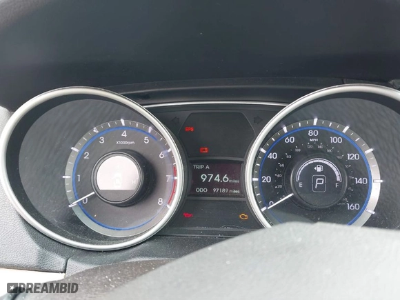 2012 Hyundai Sonata GLS with VIN 5NPEB4AC9CH502061, listed as a IAAI auction lot 41867621 with 97,189 mi miles. Bid and sale history available at carsss.com. Image 7.