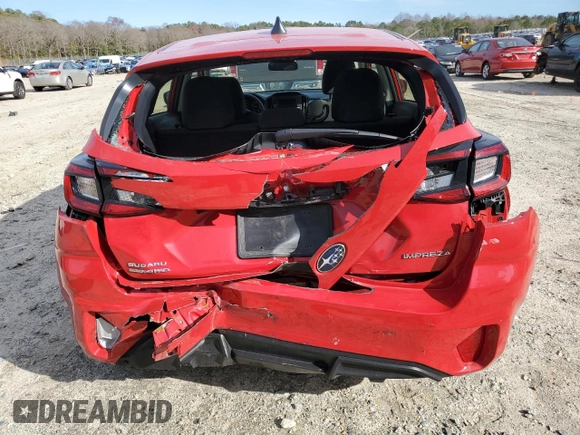 2024 Subaru Impreza with VIN JF1GUABC4R8326078, listed as a Copart auction lot 49300545 with 5,675 mi miles and Salvage Title. Bid and sale history available at carsss.com. Image 6.