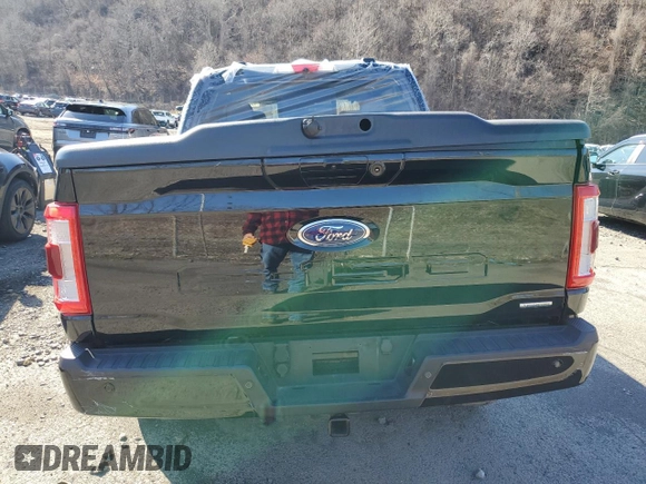 2021 Ford F-150 XL with VIN 1FTFW1E85MFC16295, listed as a Copart auction lot 58944845 with 28,357 mi miles and Salvage title. Bid and sale history available at DreamBid. Image 6.