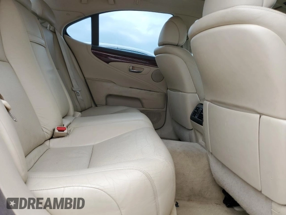 2010 Lexus LS 460 with VIN JTHBL5EF9A5096918, listed as a Copart auction lot 52979705 with 111,693 mi miles and Salvage title. Bid and sale history available at DreamBid. Image 10.