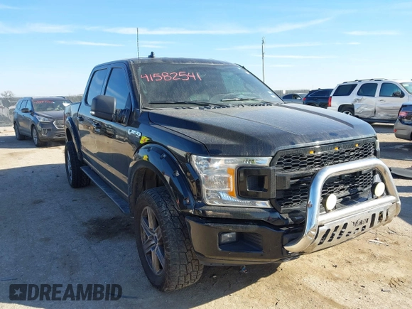 2018 Ford F-150 XL with VIN 1FTEW1E54JKF34266, listed as a IAAI auction lot 41582541 with 81,197 mi miles. Bid and sale history available at carsss.com. Image 1.