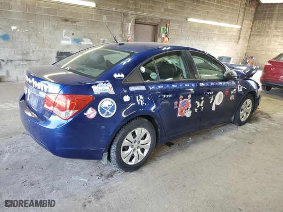 2013 Chevrolet Cruze LS with VIN 1G1PA5SG8D7274491, listed as a Copart auction lot 49225945 with 44,407 mi miles and Salvage Title. Bid and sale history available at carsss.com. Image 3.