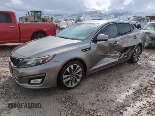 2015 Kia Optima SX with VIN 5XXGR4A78FG385600, listed as a Copart auction lot 49179985 with 120,789 mi miles and Salvage Title. Bid and sale history available at carsss.com. Image 1.