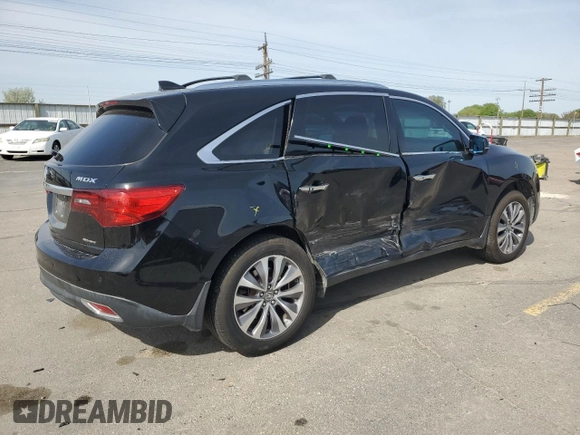2014 Acura MDX Technology z VIN 5FRYD4H68EB003212, wystawiony jako Copart lot #57094285 z przebiegiem 146 087 mil mil oraz Szkoda całkowita • Salvage title. Historia ofert i sprzedaży dostępna na DreamBid. Obrazek 3.