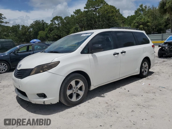 2014 Toyota Sienna L with VIN 5TDZK3DC3ES430634, listed as a Copart auction lot 60715375 with 122,621 mi miles and Salvage title. Bid and sale history available at DreamBid. Image 1.