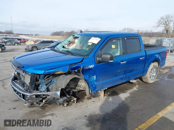 2019 Ford F-150 XL with VIN 1FTEW1E42KKE62265, listed as a IAAI auction lot 41477922 with 22,910 mi miles. Bid and sale history available at carsss.com. Image 2.