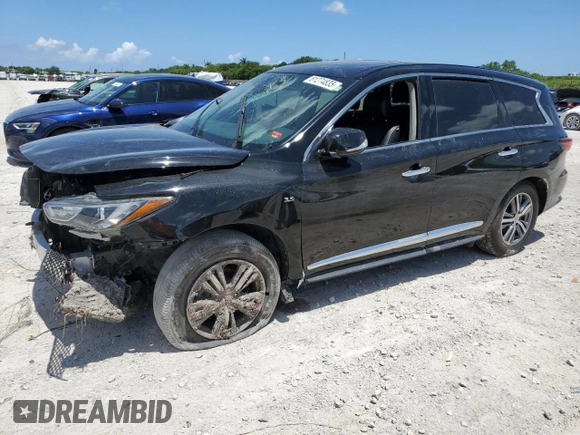 2020 Infiniti QX60 Pure with VIN 5N1DL0MN3LC520948, listed as a Copart auction lot 61274835 with 25,297 mi miles and Non repairable. Bid and sale history available at DreamBid. Image 1.