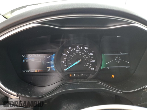 2020 Ford Fusion SE with VIN 3FA6P0HD4LR124425, listed as a Copart auction lot 54596965 with 70,816 mi miles and Salvage title. Bid and sale history available at DreamBid. Image 9.