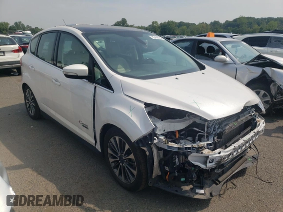 2017 Ford C-Max Energi Titanium with VIN 1FADP5FU3HL105023, listed as a Copart auction lot 65458784 with 64,443 mi miles and Salvage Title. Bid and sale history available at carsss.com. Image 4.