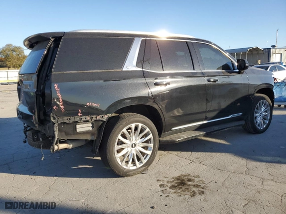2021 Cadillac Escalade RWD Premium Luxury with VIN 1GYS3BKL9MR465911, listed as a Copart auction lot 76889764 with 19,446 mi miles and Salvage Title. Bid and sale history available at carsss.com. Image 3.
