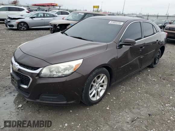 2015 Chevrolet Malibu LT with VIN 1G11C5SL2FF186199, listed as a Copart auction lot 51683235 with 178,774 mi miles and Salvage Title. Bid and sale history available at DreamBid. Image 1.