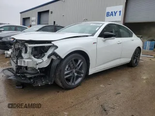 2024 Acura TLX w/A-Spec Package with VIN 19UUB6F54RA000075, listed as a Copart auction lot 43120325 with 9,995 mi miles and Salvage Title. Bid and sale history available at carsss.com. Image 1.