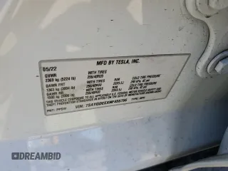 2022 Tesla Model Y Long Range z VIN 7SAYGDEEXNF455766, wystawiony jako Copart lot #49641685 z przebiegiem 51 142 mil mil oraz Szkoda całkowita • Salvage title. Historia ofert i sprzedaży dostępna na DreamBid. Obrazek 15.