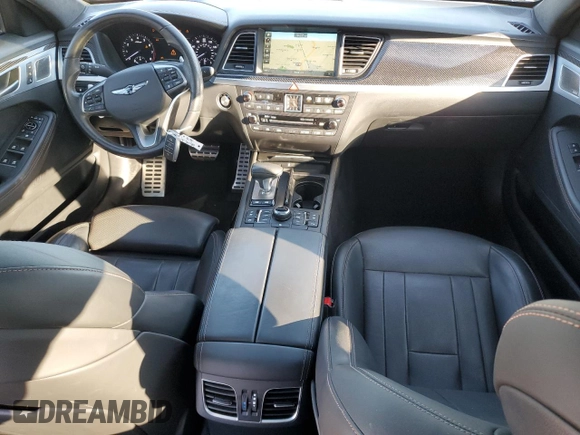 2018 Genesis G80 3.3T Sport with VIN KMHGN4JB5JU243638, listed as a Copart auction lot 75914214 with 67,778 mi miles and Salvage Title. Bid and sale history available at carsss.com. Image 8.