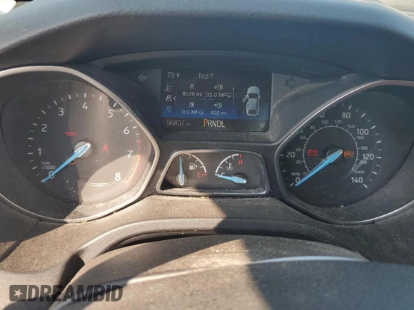 2017 Ford Focus SE with VIN 1FADP3F26HL313478, listed as a Copart auction lot 57078015 with 56,807 mi miles and Salvage title. Bid and sale history available at DreamBid. Image 9.