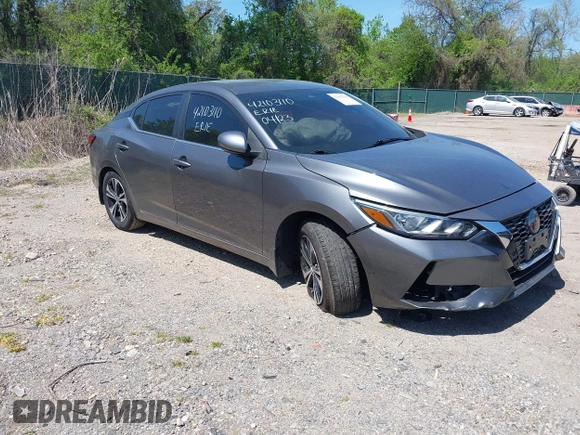 2020 Nissan Sentra SV z VIN 3N1AB8CV9LY287310, wystawiony jako IAAI lot #42103110 z przebiegiem 45 999 mil mil oraz . Historia ofert i sprzedaży dostępna na DreamBid. Obrazek 1.