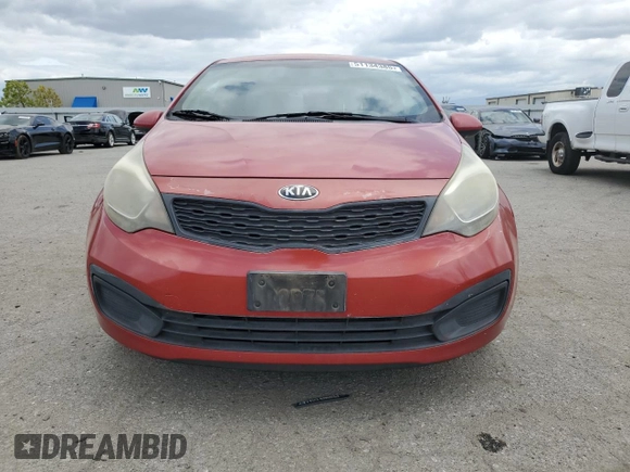 2013 Kia Rio LX with VIN KNADM4A38D6281874, listed as a Copart auction lot 51134385 with 168,379 mi miles and Clean Title. Bid and sale history available at carsss.com. Image 5.