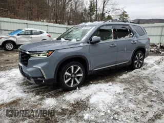 2023 Honda Pilot Elite with VIN 5FNYG1H83PB041216, listed as a Copart auction lot 84077974 with 21,257 mi miles and Salvage Title. Bid and sale history available at carsss.com. Image 1.