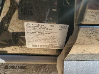 2020 Audi Q5 Premium with VIN WA1ANAFY9L2085142, listed as a Copart auction lot 50261515 with 38,477 mi miles and Salvage Title. Bid and sale history available at carsss.com. Image 13.