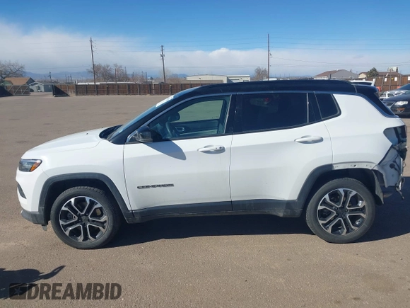 2023 Jeep Compass Limited with VIN 3C4NJDCN8PT567278, listed as a IAAI auction lot 41480224 with 44,311 mi miles and . Bid and sale history available at carsss.com. Image 14.