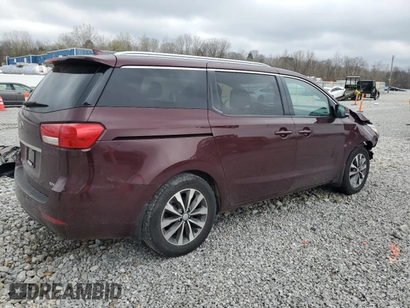 2017 Kia Sedona SX with VIN KNDMC5C12H6324411, listed as a Copart auction lot 52789895 with 27,003 mi miles and Salvage Title. Bid and sale history available at carsss.com. Image 3.