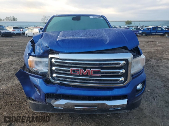 2020 GMC Canyon 4WD SLT with VIN 1GTG6DEN7L1216595, listed as a Copart auction lot 72227504 with 22,075 mi miles and Clean Title. Bid and sale history available at carsss.com. Image 5.